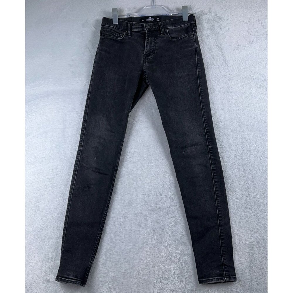 Hollister Super Skinny Jeans Womens Size W29X32L Advanced Stretch Mid Rise Black